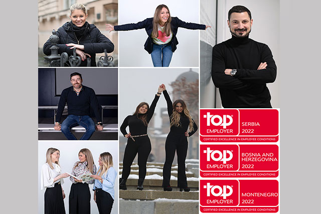 Hemofarm dobitnik prestižnog sertifikata „Top Employer” u Srbiji, BiH i Crnoj Gori za 2022.