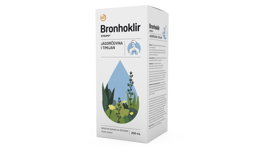 BRONHOKLIR Syrups® JAGORČEVINA I TIMIJAN
